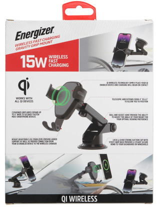 Thumbnail 3: Energizer 15W Qi Wireless Charging Gravity Grip Mount 
