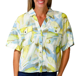 Thumbnail 1: DKNY Women's Short Sleeve Utility Top 