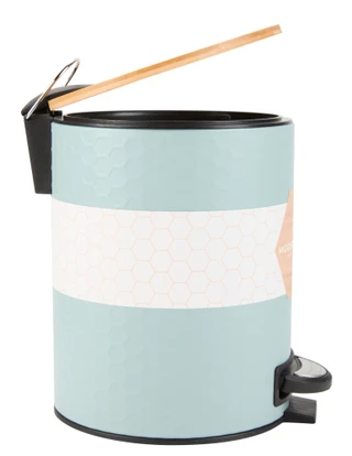 Thumbnail 2: Dream Home Soft Close Bamboo Lid Trash Bin 