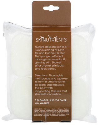 Thumbnail 2: Spongeables 2-Pk Coconut Colada Body Wash Sponges 