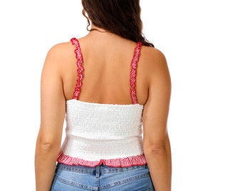 Thumbnail 3: ANWND Juniors' Smocked Eyelet Tank Top 