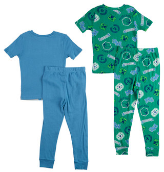 Thumbnail 2: Minecraft Boys' 4-Piece Pajama Set 