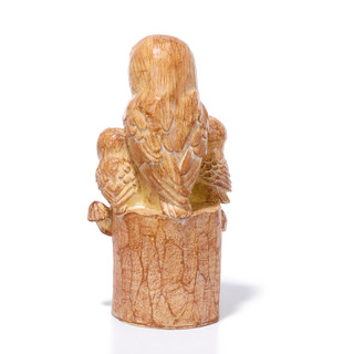 Thumbnail 3: Autumn Gatherings 11 in Resin & Wood Mom & Baby Owl Figurine 