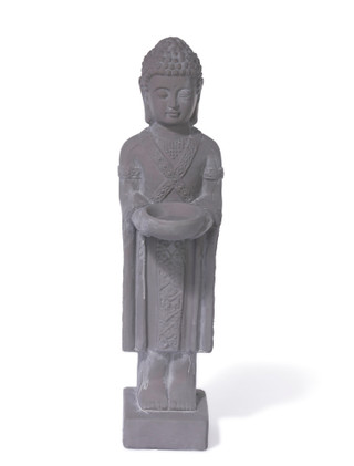 Thumbnail 1: Urban Trends Terracotta Standing Buddha Figure 
