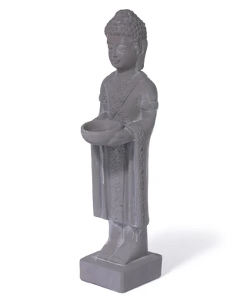 Thumbnail 4: Urban Trends Terracotta Standing Buddha Figure 