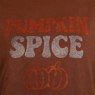 Thumbnail 3: Marled Women's Long Sleeve Harvest Pumpkin Spice Rhinestone Sweater 