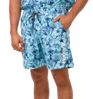 Thumbnail 3: Hurley Men's 2 Pc Palm Print Swim Shorts Set 