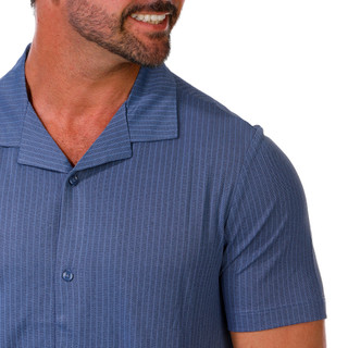 Thumbnail 3: Kenneth Cole Men's Short Sleeve Camp Collar Button Front Shirt 
