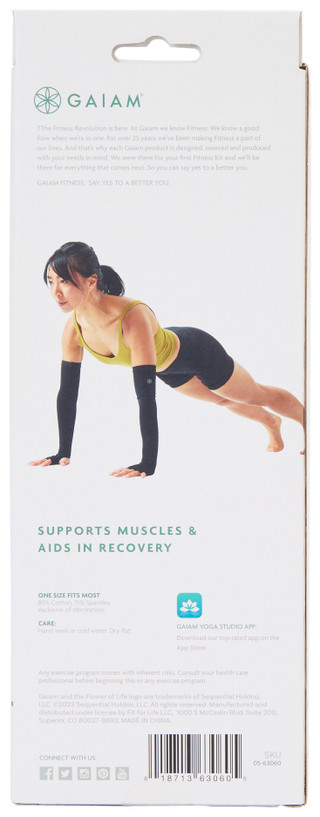 Thumbnail 2: GAIAM Yoga Compression Arm Sleeves 