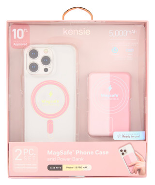 Thumbnail 1: Kensie MagSafe Phone Case & Power Bank Set for iPhone 15 Pro Max 