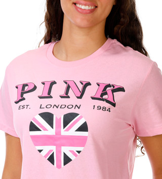 Thumbnail 2: PINK LONDON Juniors' Short Sleeve Graphic Tee 