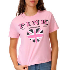 Thumbnail 1: PINK LONDON Juniors' Short Sleeve Graphic Tee 