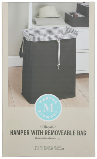 Thumbnail 1: Martha Stewart Collapsible Hamper With Removable Bag 