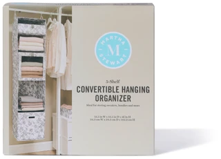 Thumbnail 1: Martha Stewart 5-Shelf Convertible Hanging Organizer 
