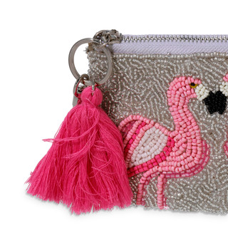 Thumbnail 3: SOL AND MER Beaded Flamingo Coin Purse 
