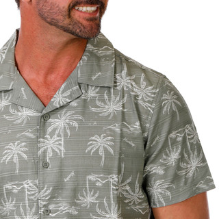 Thumbnail 3: Hurley Men's Short Sleeve Button-Up Shirt 
