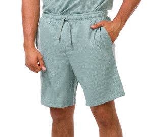 Thumbnail 2: Perry Ellis Men's 2 Pc Seersucker Lounge Shirt & Shorts Set 