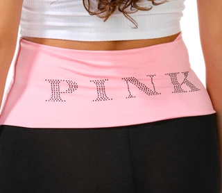 Thumbnail 2: PINK LONDON Juniors' Foldover Flare Active Pants 