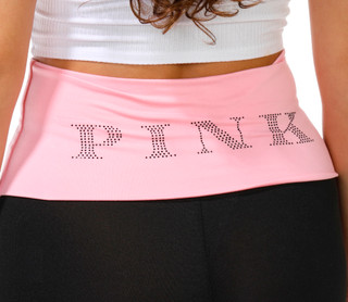 Thumbnail 2: PINK LONDON Juniors' Rhinestone Foldover Flare Leggings 