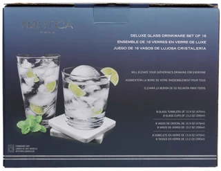 Thumbnail 2: Nautica 16-Piece Deluxe Glass Drinkware Set 