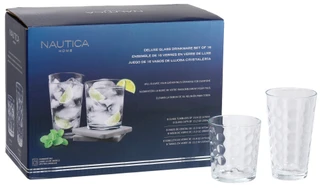 Thumbnail 1: Nautica 16-Piece Deluxe Glass Drinkware Set 