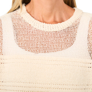 Thumbnail 2: BY TOGETHER Juniors' Short Sleeve Crochet Top 