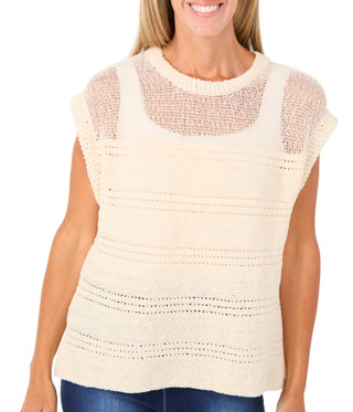 Thumbnail 1: BY TOGETHER Juniors' Short Sleeve Crochet Top 