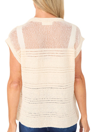 Thumbnail 3: BY TOGETHER Juniors' Short Sleeve Crochet Top 