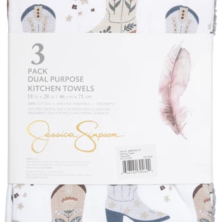 Thumbnail 2: Jessica Simpson 3-Pack Dual Purpose Kitchen Towels 