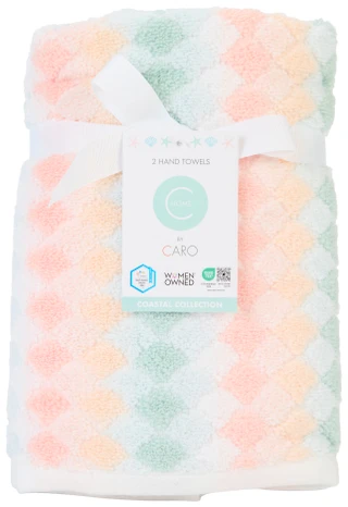 Thumbnail 1: Caro Home Salina 2-Pack Hand Towels 