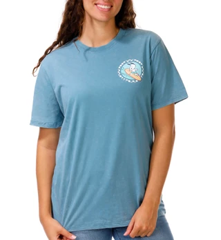 Thumbnail 3: Peanuts Juniors' Short Sleeve Snoopy Surfing Tee 