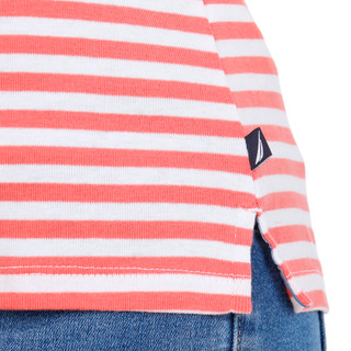 Thumbnail 3: Nautica Women's Short Sleeve Stripe Double Collar Top 