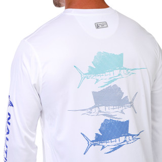 Thumbnail 3: Nautica Men's Long Sleeve Performance Graphic Tee 