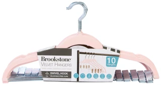 Thumbnail 1: Brookstone 10-Piece Velvet Clip Hanger Set 