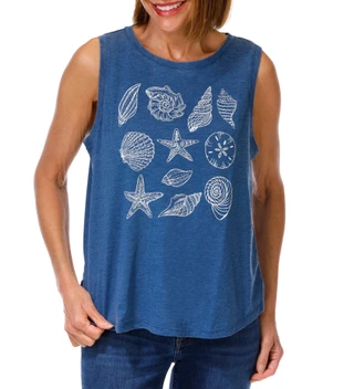Thumbnail 1: REEL LEGENDS Women's Sleeveless Graphic Tank 