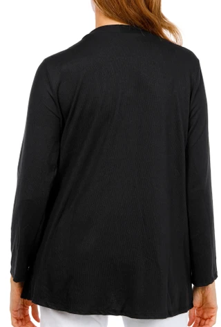 Thumbnail 4: Ny Collection Women's 3Q Lace Panel Cardigan 