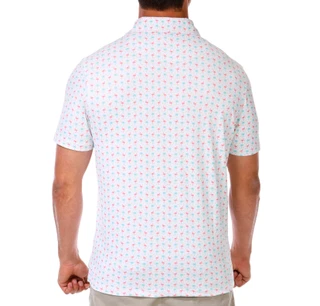 Thumbnail 2: Kenneth Cole Men's Short Sleeve Printed Performance Polo 