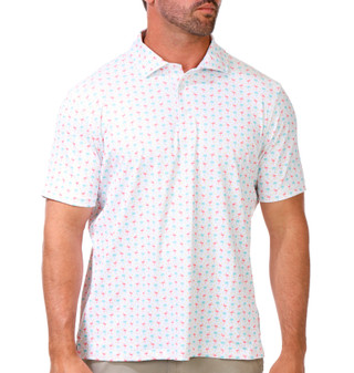 Thumbnail 1: Kenneth Cole Men's Short Sleeve Printed Performance Polo 