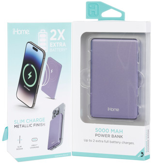 Thumbnail 2: Ihome 5000mAh Magnetic Wireless Power Bank 