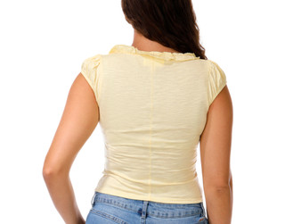 Thumbnail 3: Trixxi Juniors' Short Sleeve Ruffle Top 