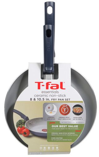 Thumbnail 2: T-fal 2-Piece Ceramic Fry Pan Set 