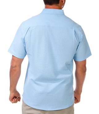 Thumbnail 3: Weatherproof Vintage Men's Short Sleeve Stretch Seersucker Shirt 