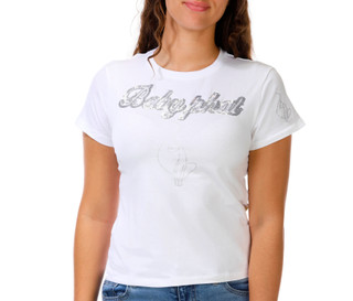 Thumbnail 1: Baby Phat Juniors' Short Sleeve Sequin Tee 