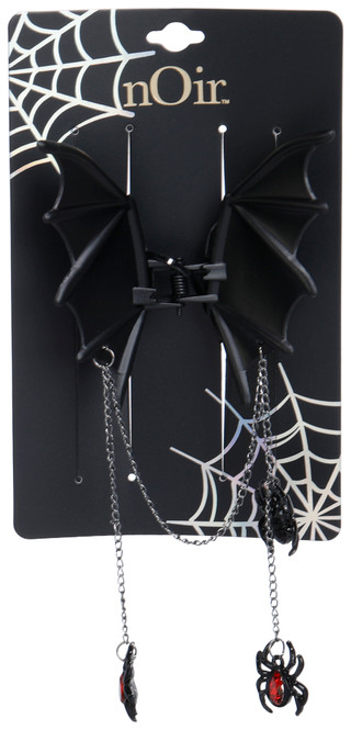 Thumbnail 1: Noir Harvest Bat Chain Claw Clip 
