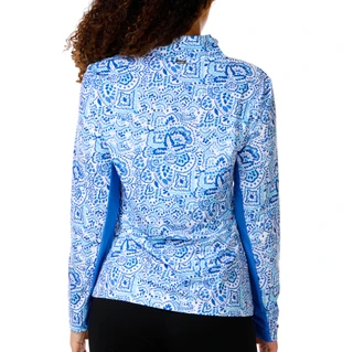 Thumbnail 3: CABANA LIFE Quarter Zip Long Sleeve Sport Top 