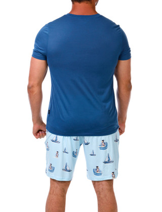 Thumbnail 2: Perry Ellis Men's Deluxe Touch Captain Tee & Shorts Set 