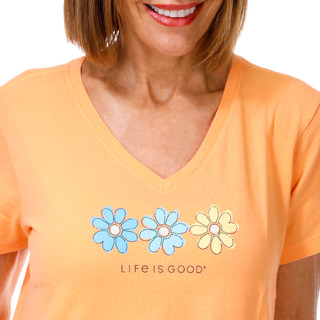 Thumbnail 3: Life is Good Women's Short Sleeve Crusher V-Neck Tee 
