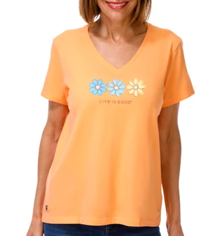 Thumbnail 1: Life is Good Women's Short Sleeve Crusher V-Neck Tee 
