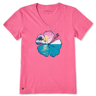 Thumbnail 1: Life is Good Women's Short Sleeve V-Neck Graphic Tee 
