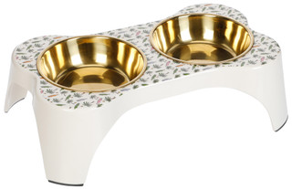 Thumbnail 1: BROOKLYN PET Elevated Double Diner Pet Bowl Set 